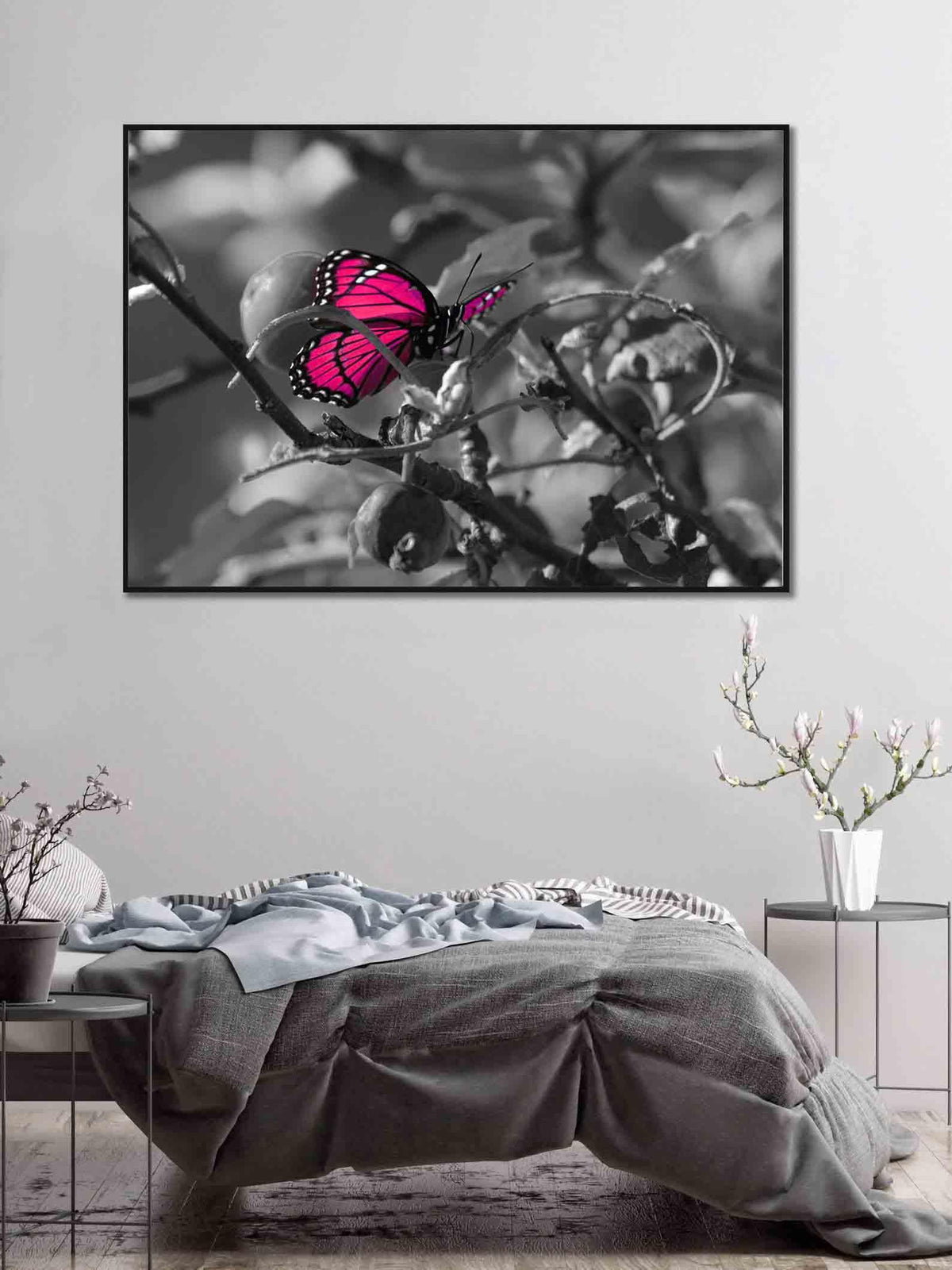 Canvas Painting - Pink Butterfly