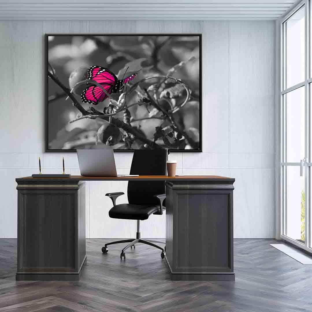 Canvas Painting - Pink Butterfly