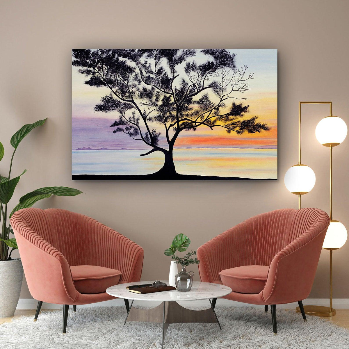 Canvas Painting - Sunset Landscape