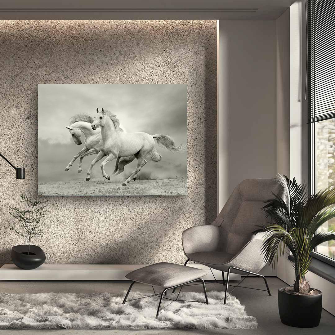 Canvas Painting - White Horses