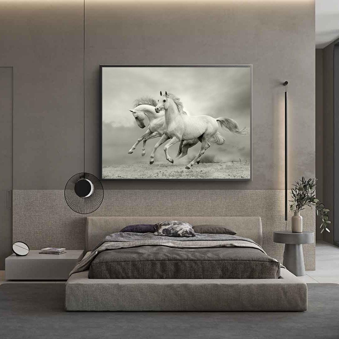 Canvas Painting - White Horses