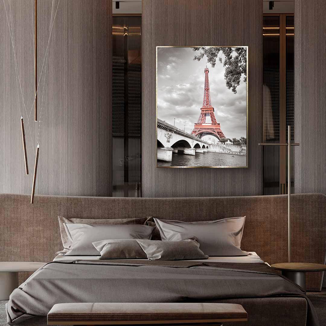 Canvas Painting - Eiffel Tower Black and White