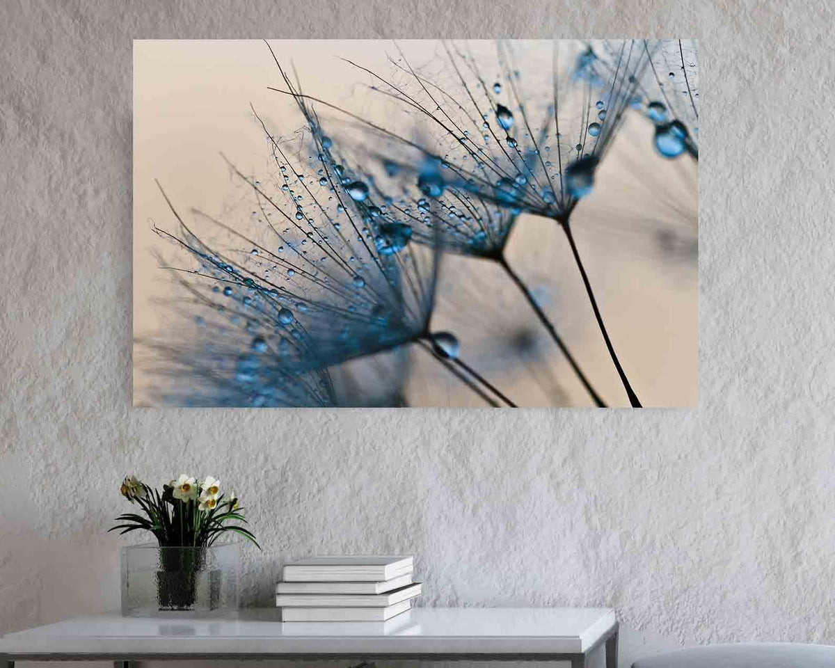 Canvas Painting - Flower with Water Drops