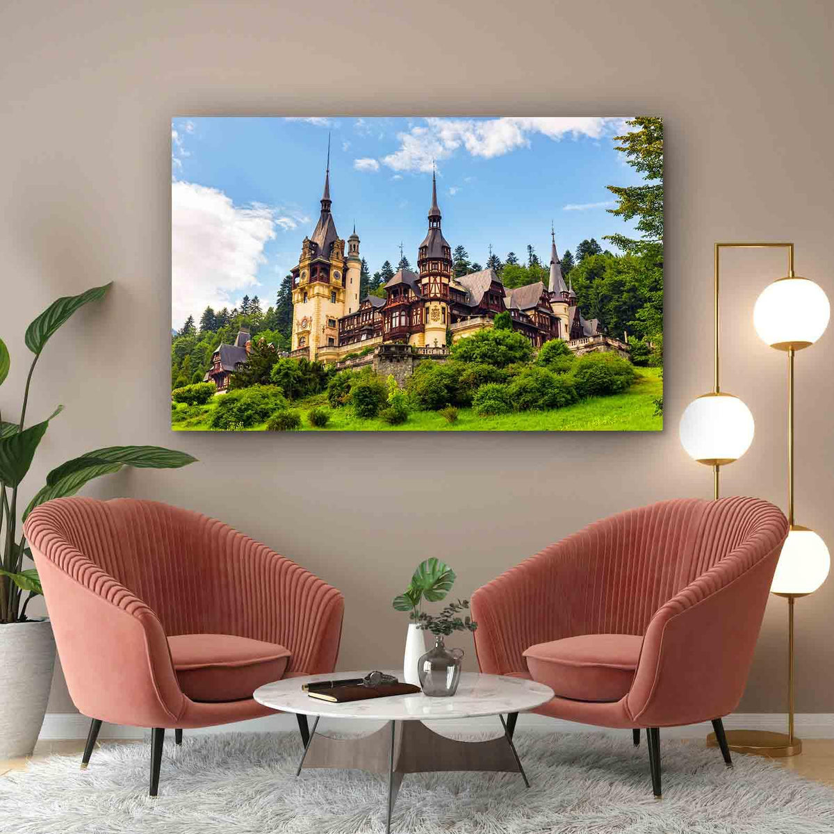 Canvas Painting - Peles Castle in Sinaia