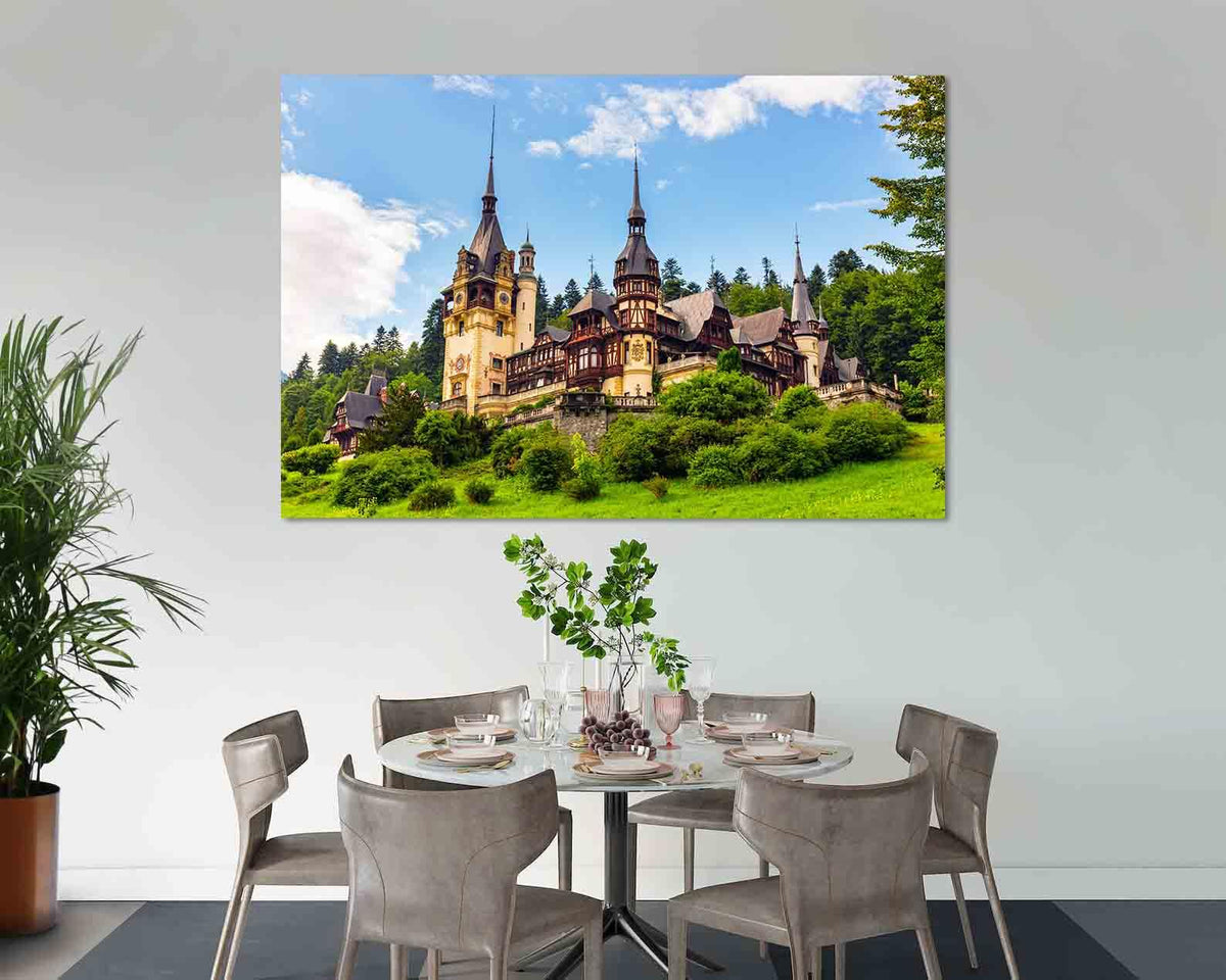 Canvas Painting - Peles Castle in Sinaia