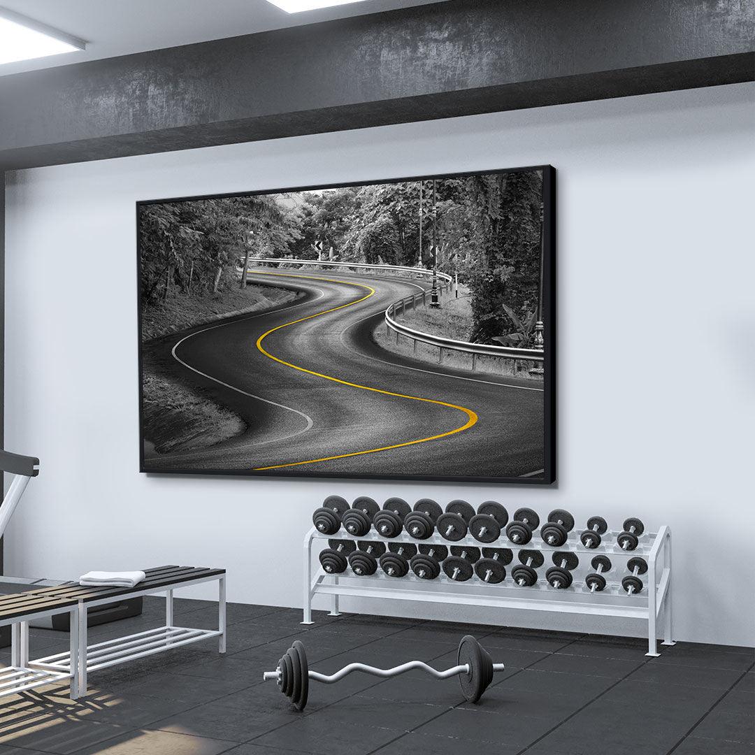 Canvas Painting - Yellow Curve
