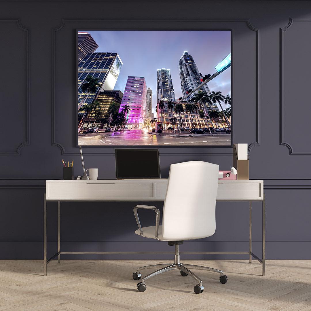 Canvas Painting - Miami at Night