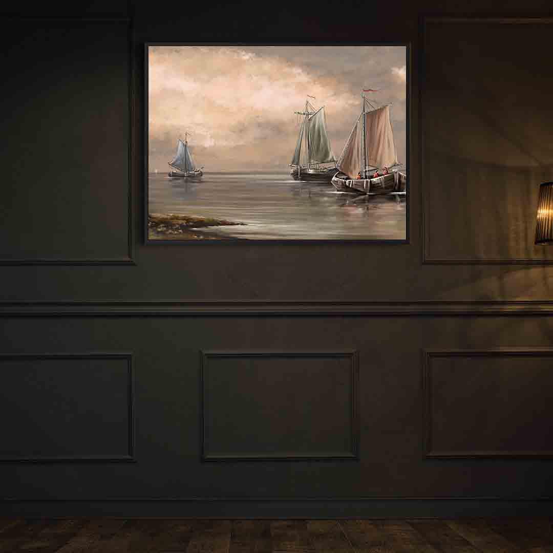 Tablou Canvas - Barci cu panze pe mare