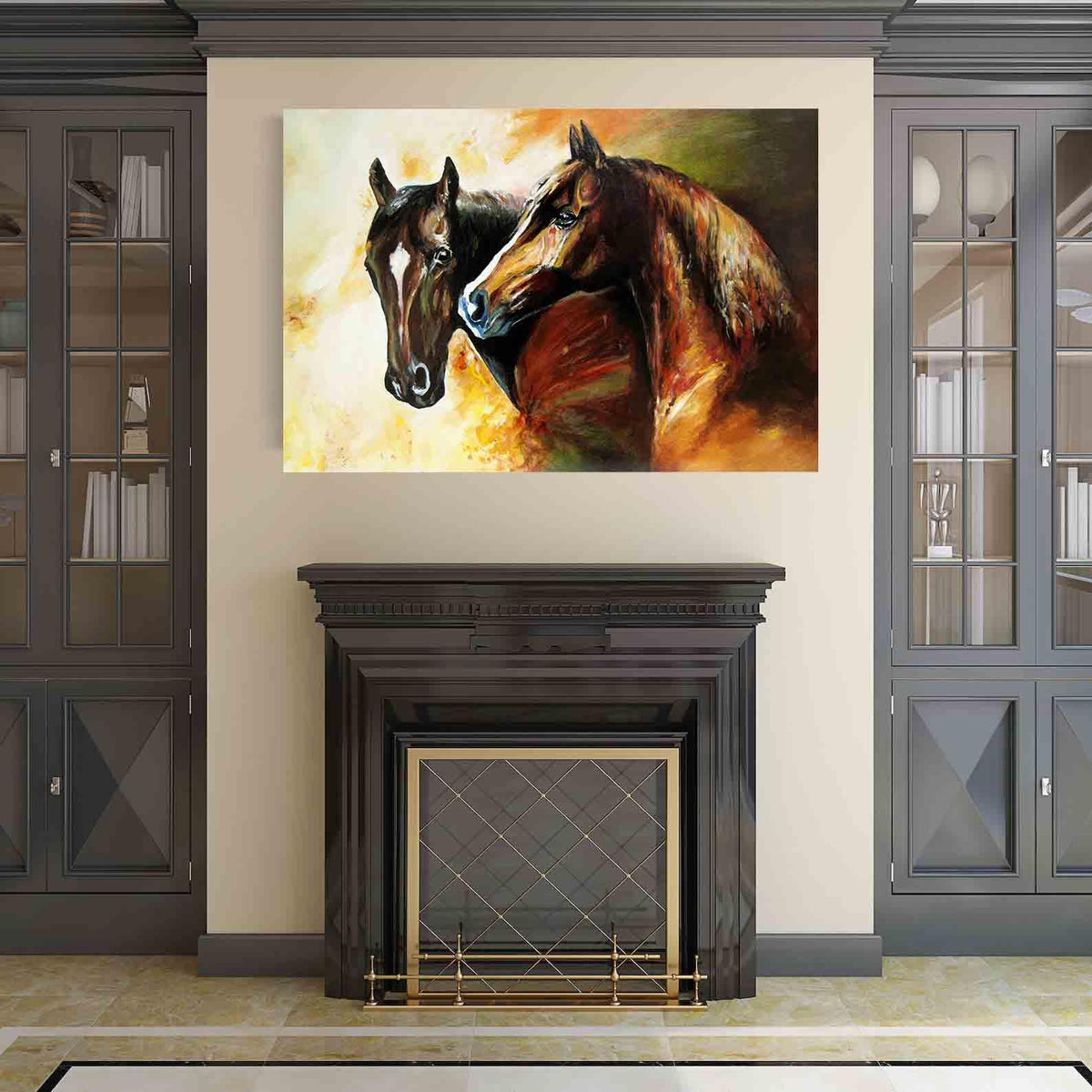 Canvas Painting - Horses Portrait