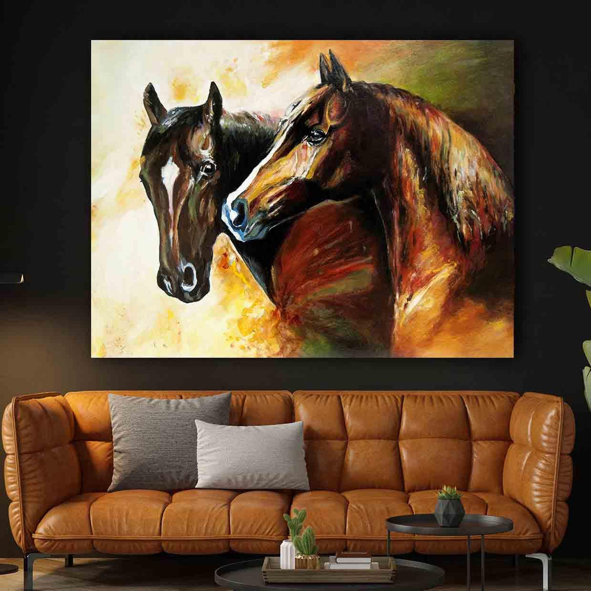 Canvas Painting - Horses Portrait