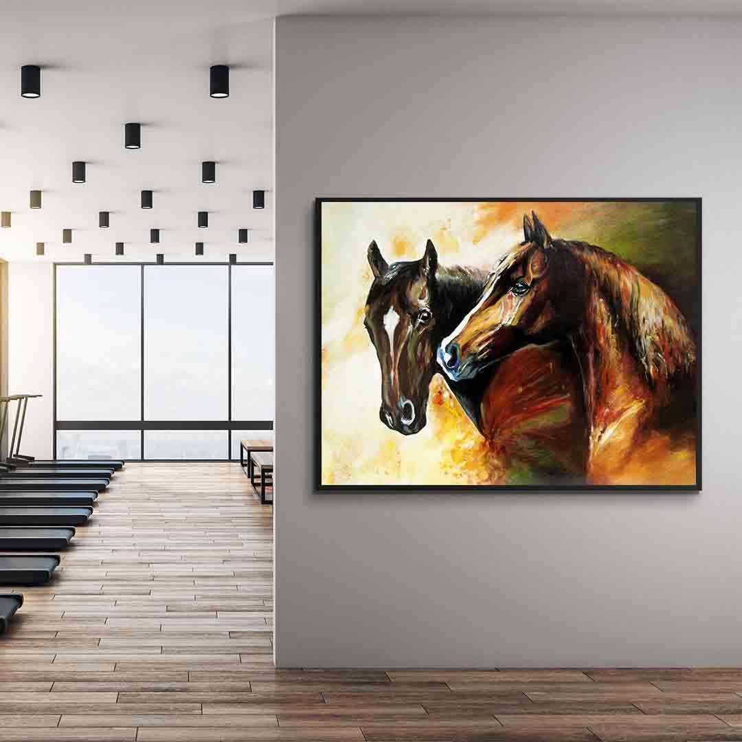 Canvas Painting - Horses Portrait