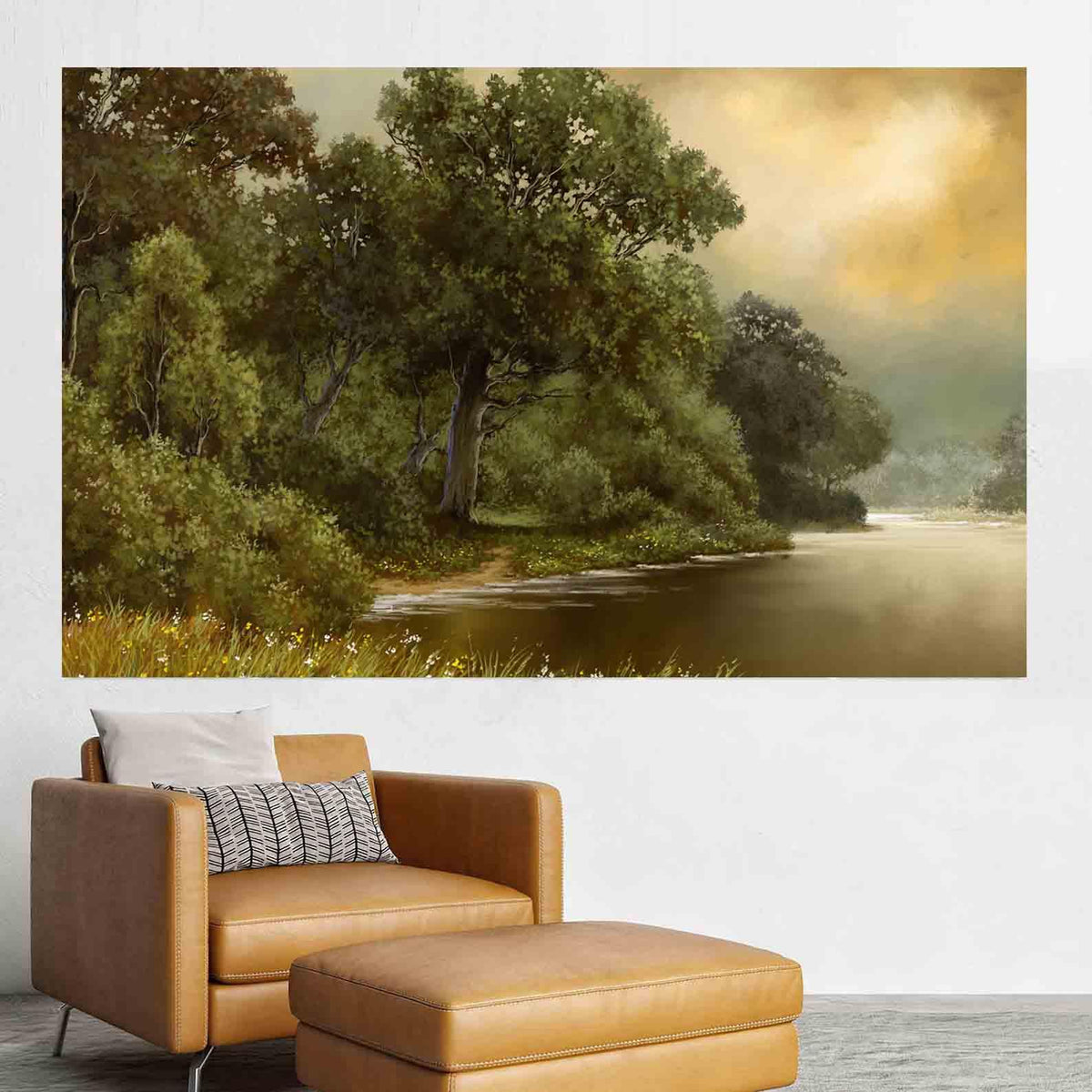 Tablou Canvas - Peisaj de vara cu rau