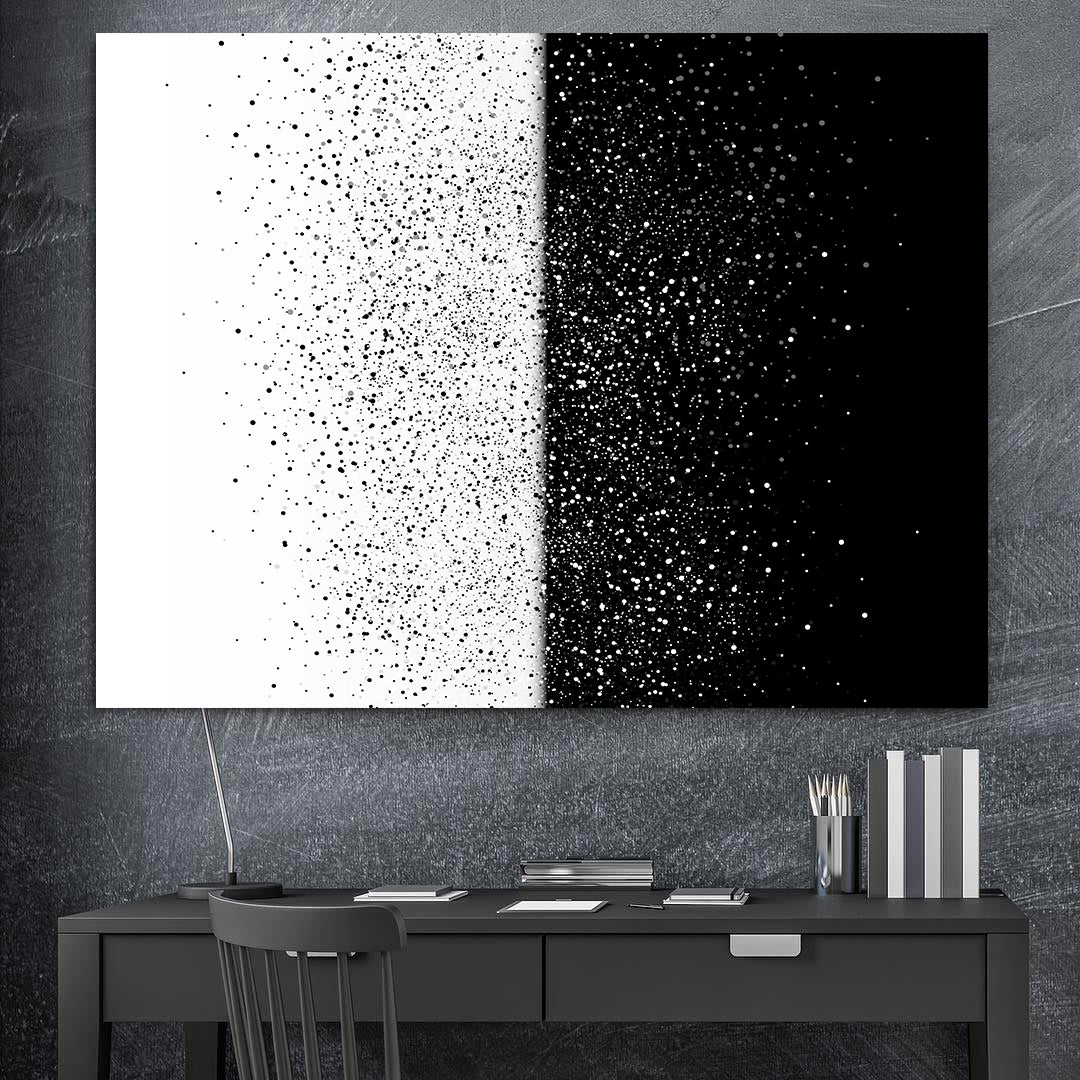 Canvas Painting - Black and White Abstract