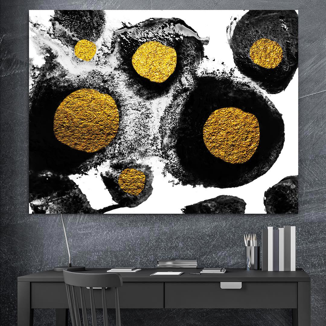 Canvas Painting - Abstract of Golden Granules