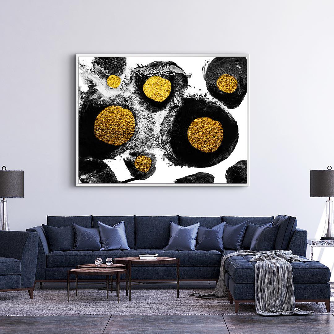 Canvas Painting - Abstract of Golden Granules