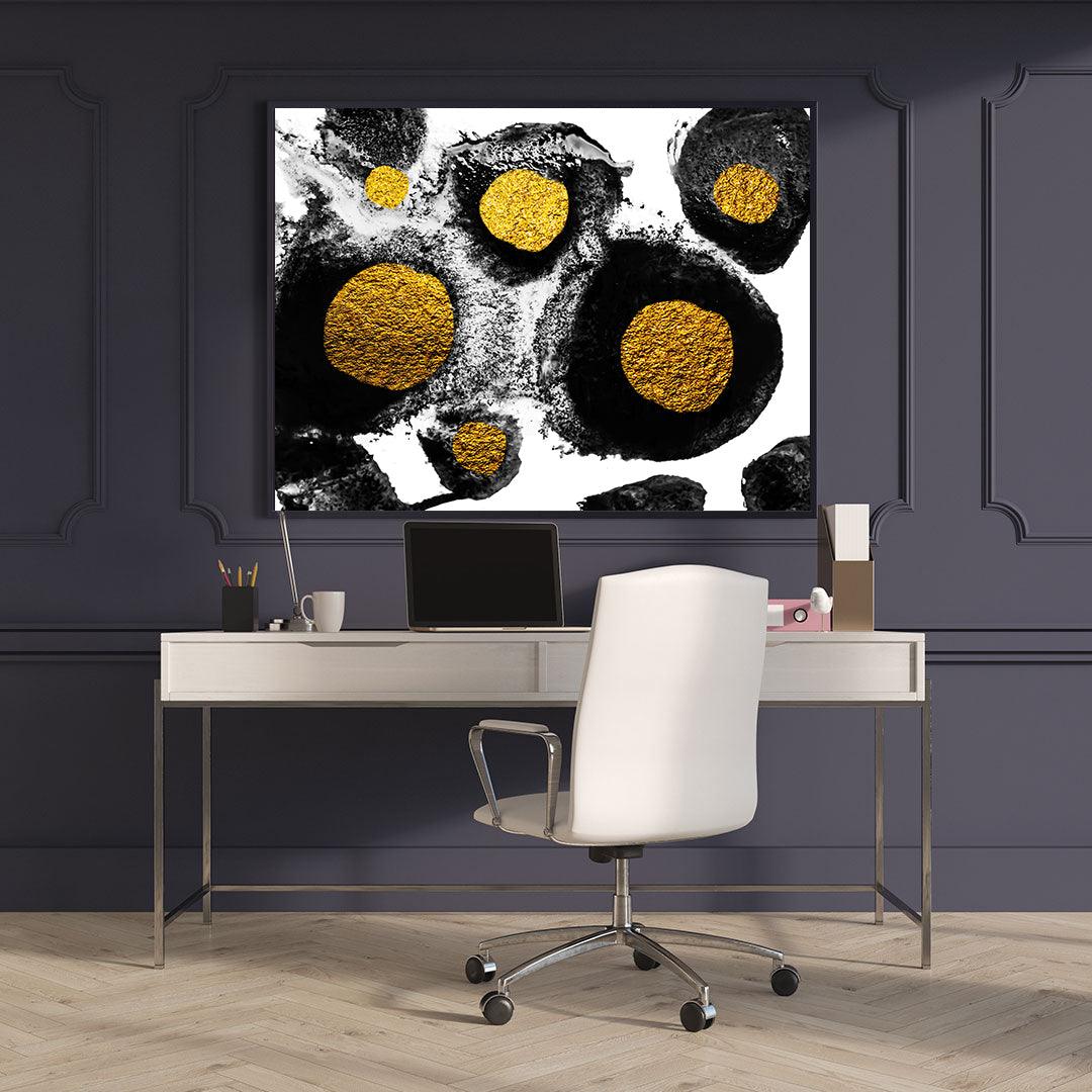 Canvas Painting - Abstract of Golden Granules