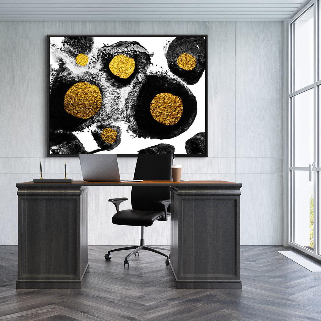 Canvas Painting - Abstract of Golden Granules