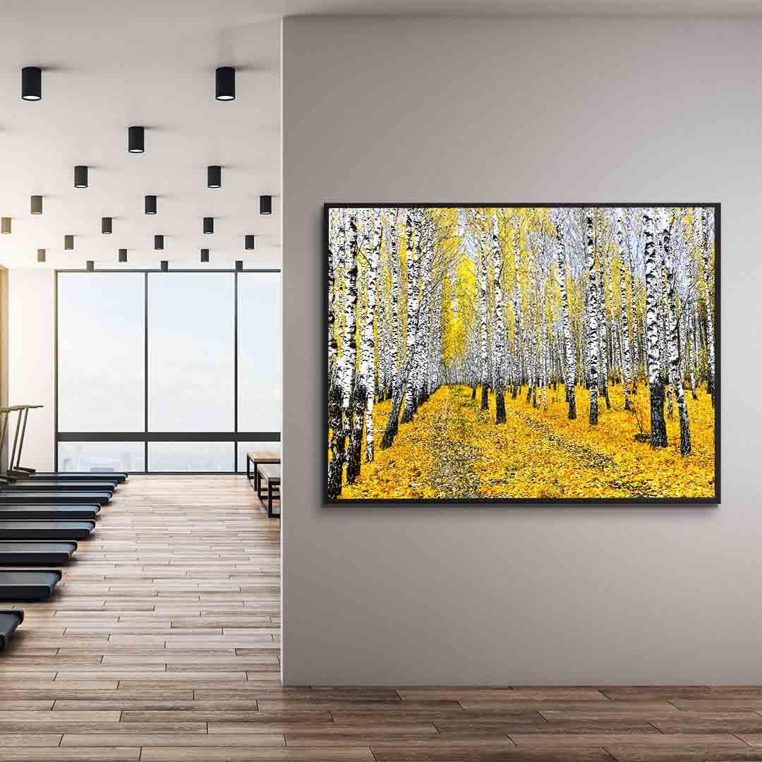 Canvas Painting - Autumn Birch Forest