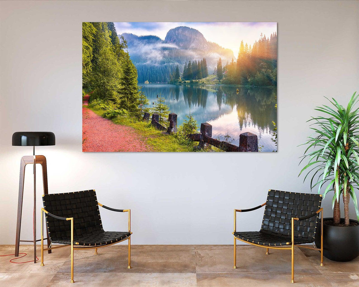 Платно картина - Пейзаж Червено езеро