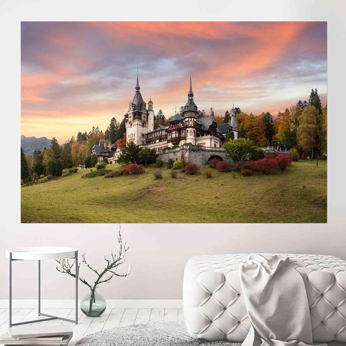 Canvas Painting - Peles Castle in Sinaia