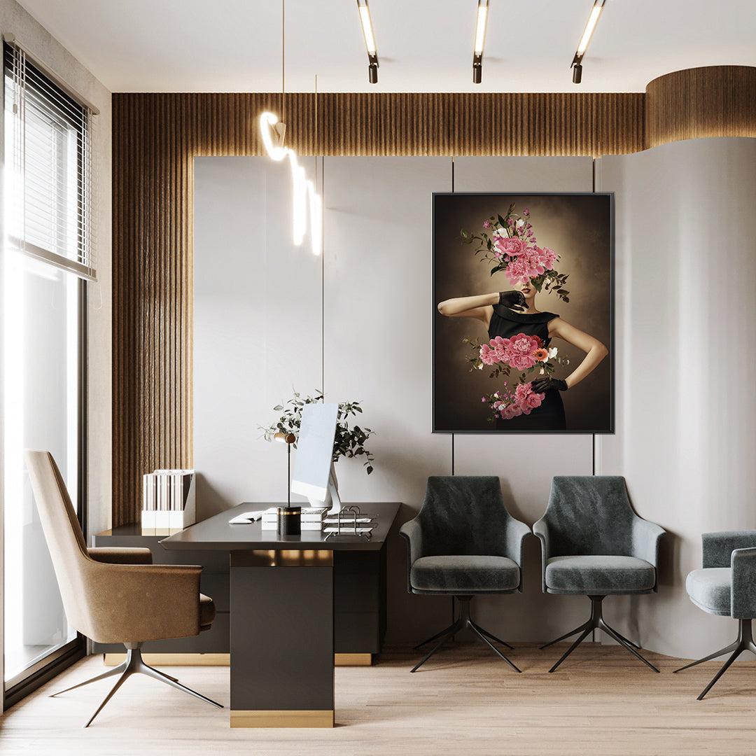 Canvas Painting - Woman with Flowers