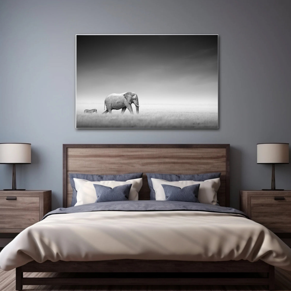 Canvas Painting - Black and White Animals