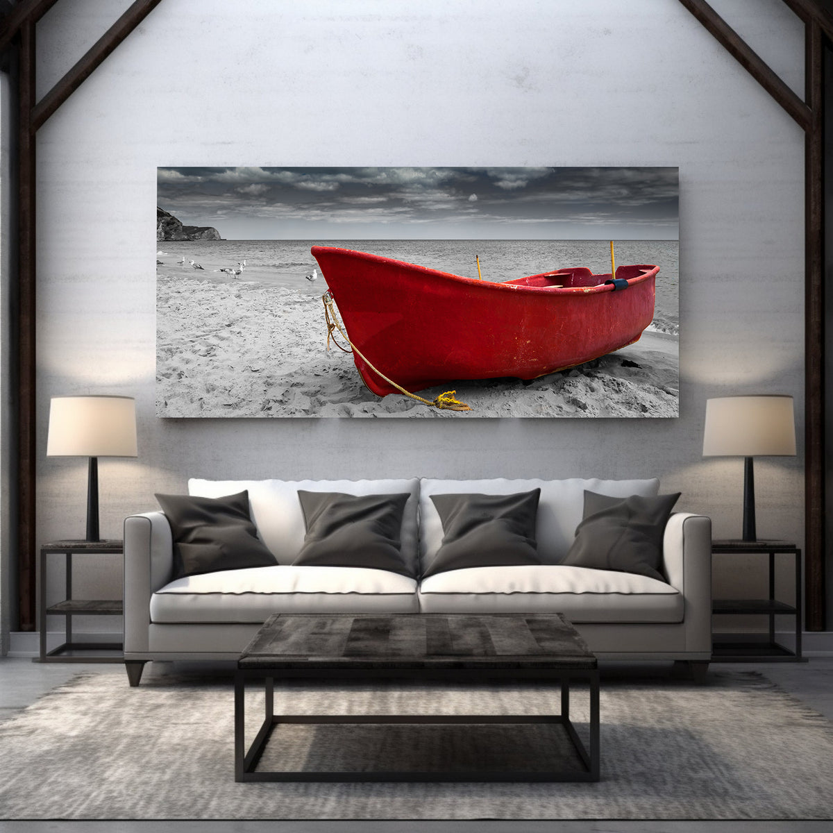 Canvas Painting - Little Red Boat