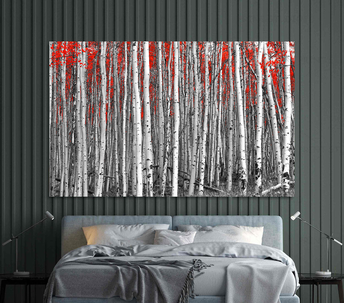 Canvas Painting - Black and White Trees