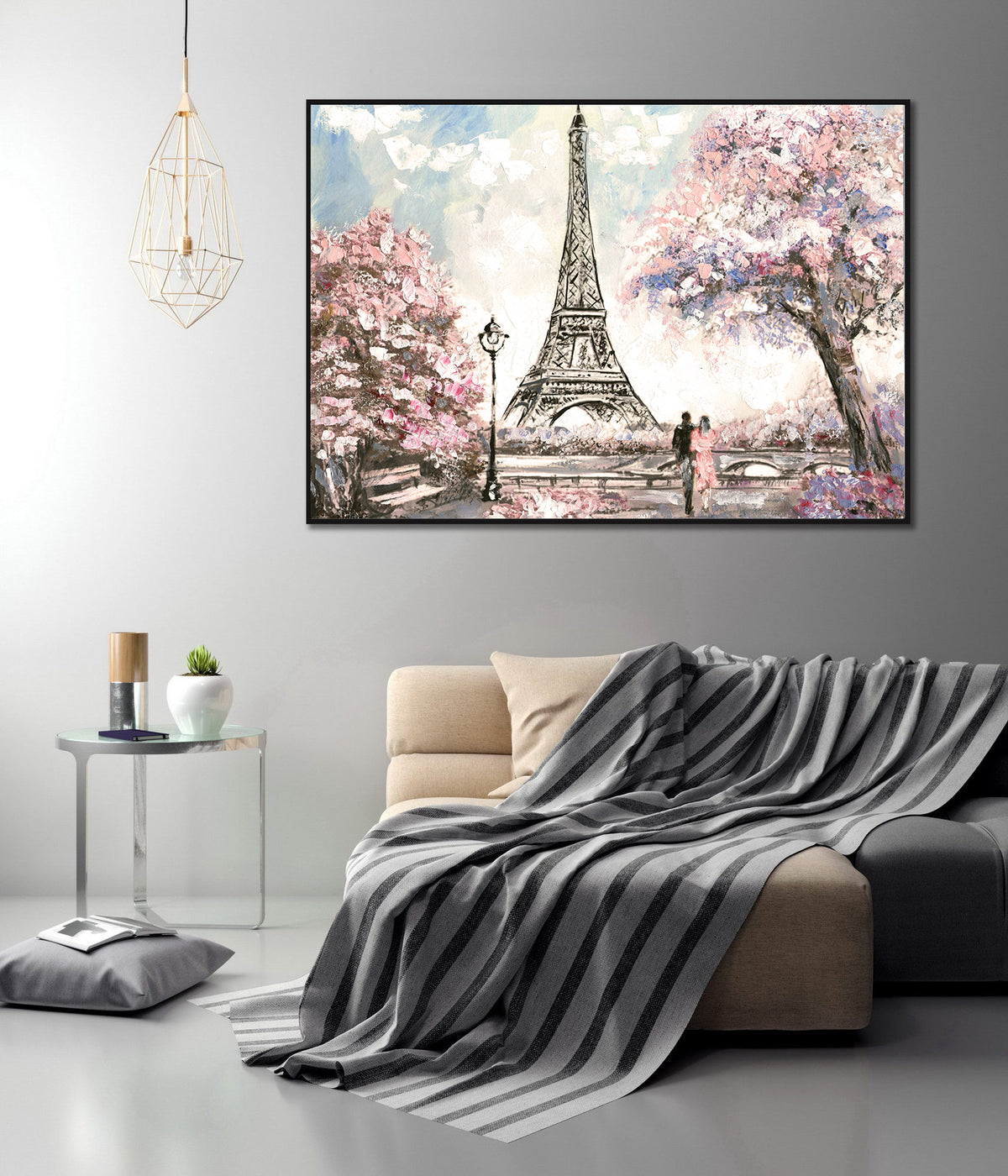 Canvas Painting - Love in Paris