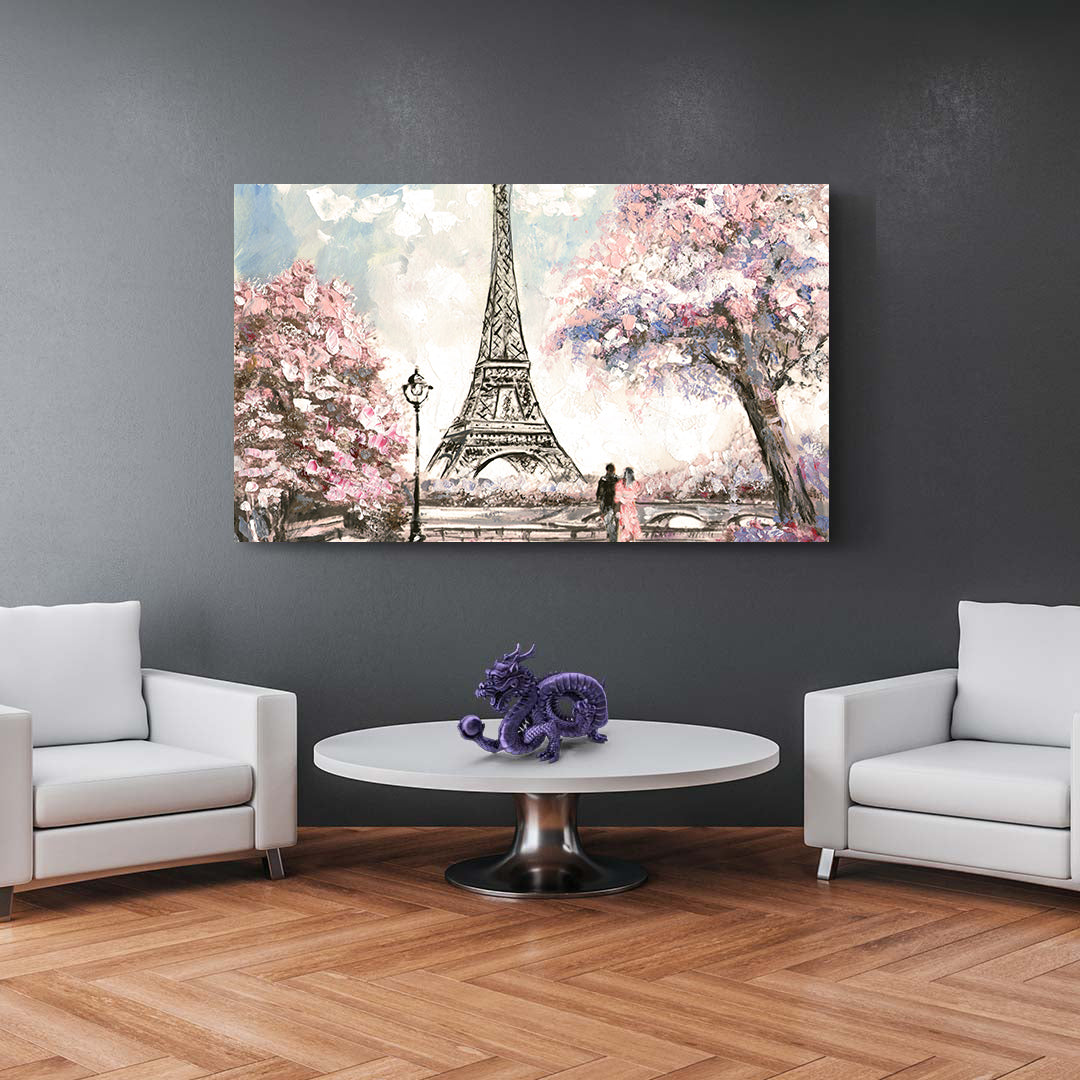 Canvas Painting - Love in Paris