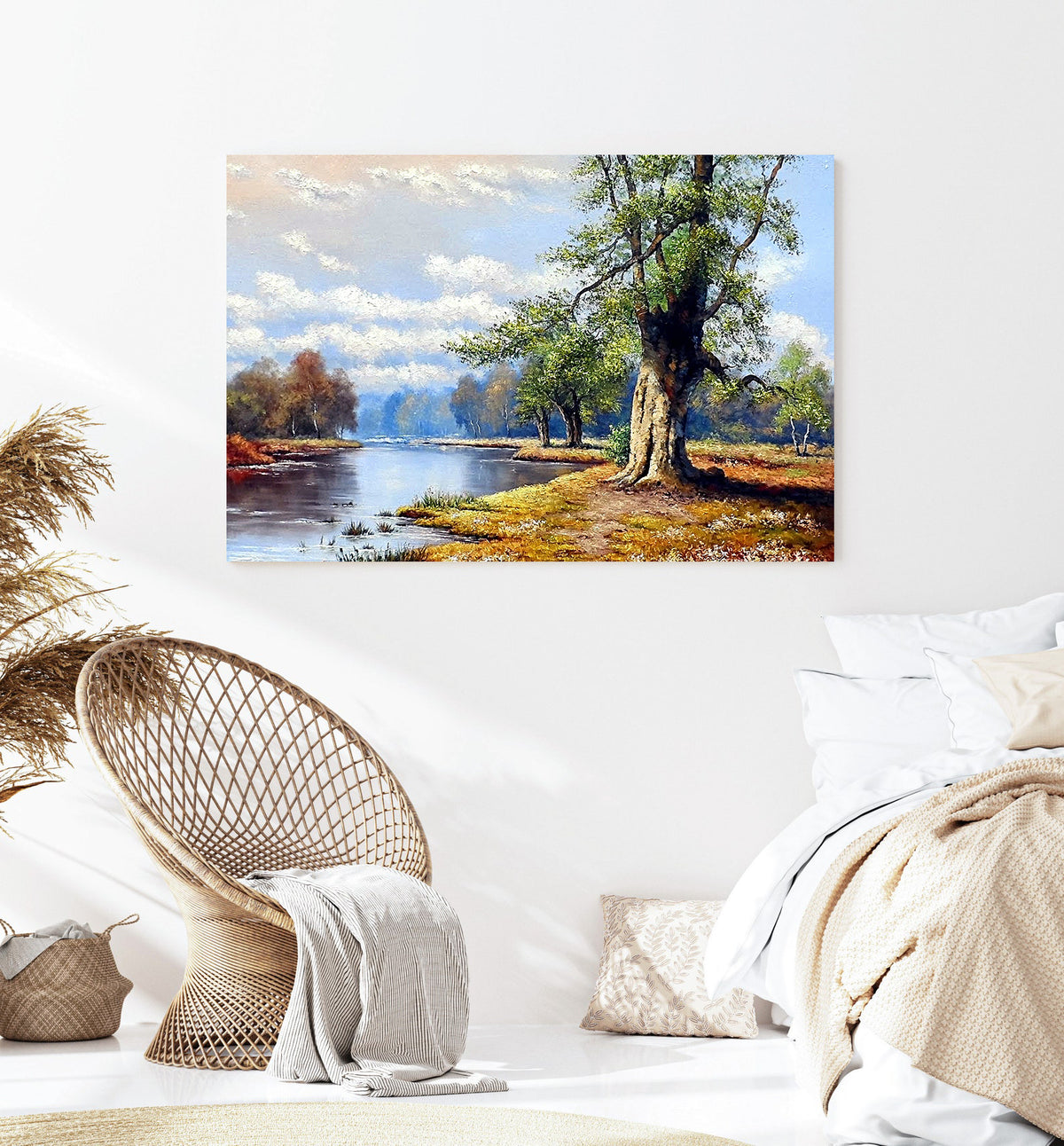 Canvas Painting - River Landscape
