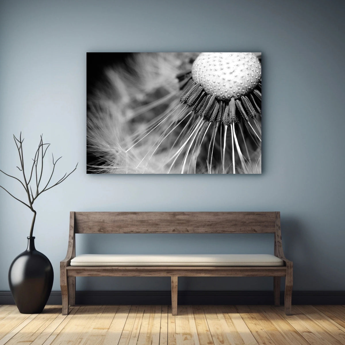 Canvas Painting - Black and White Flower