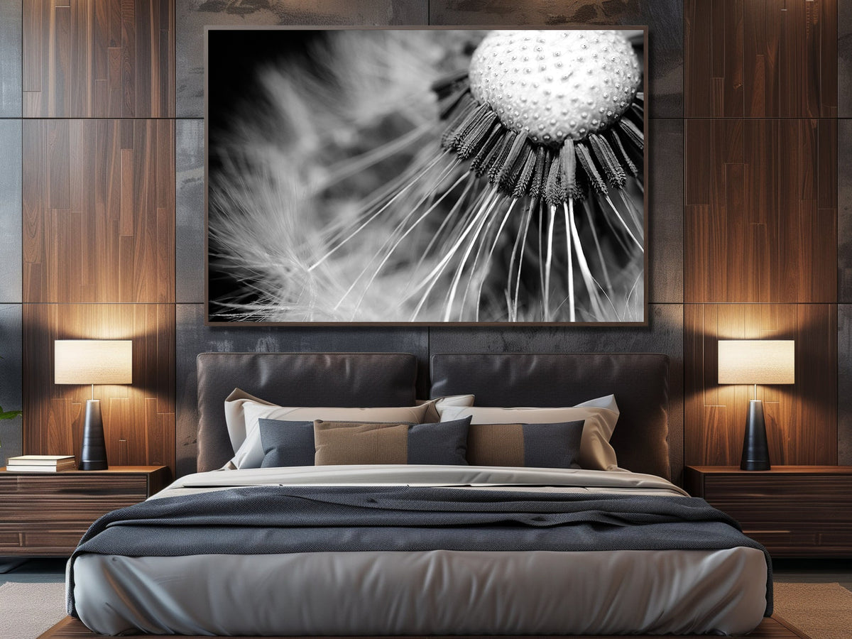 Canvas Painting - Black and White Flower