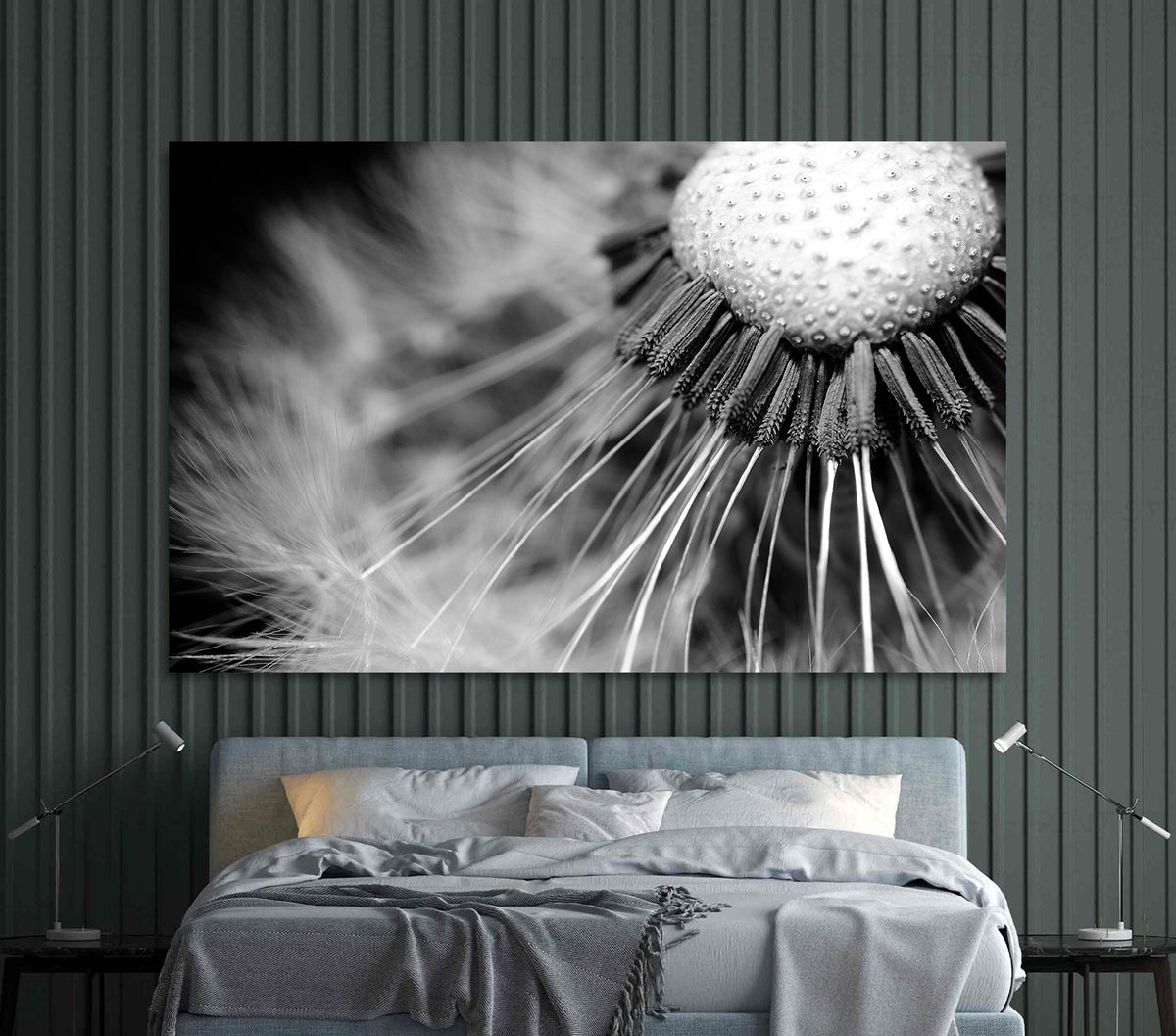 Canvas Painting - Black and White Flower