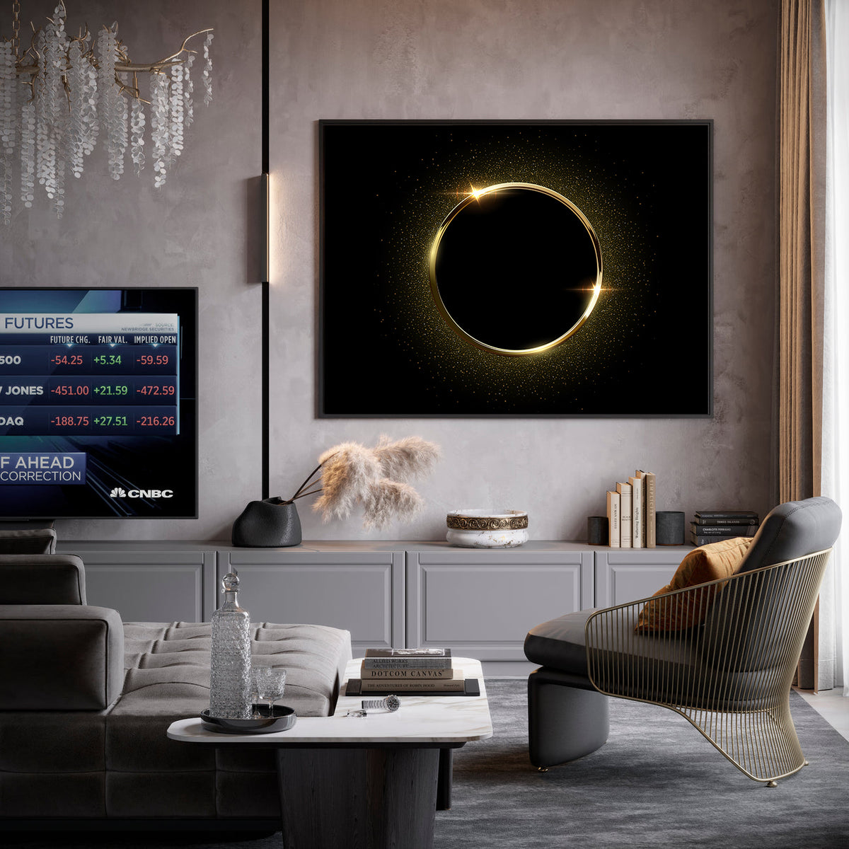 Canvas Painting - Golden Ring