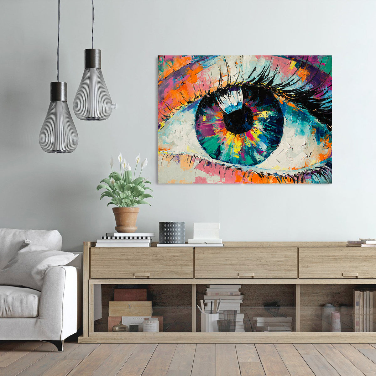 Canvas Painting - Multicolored Eyes