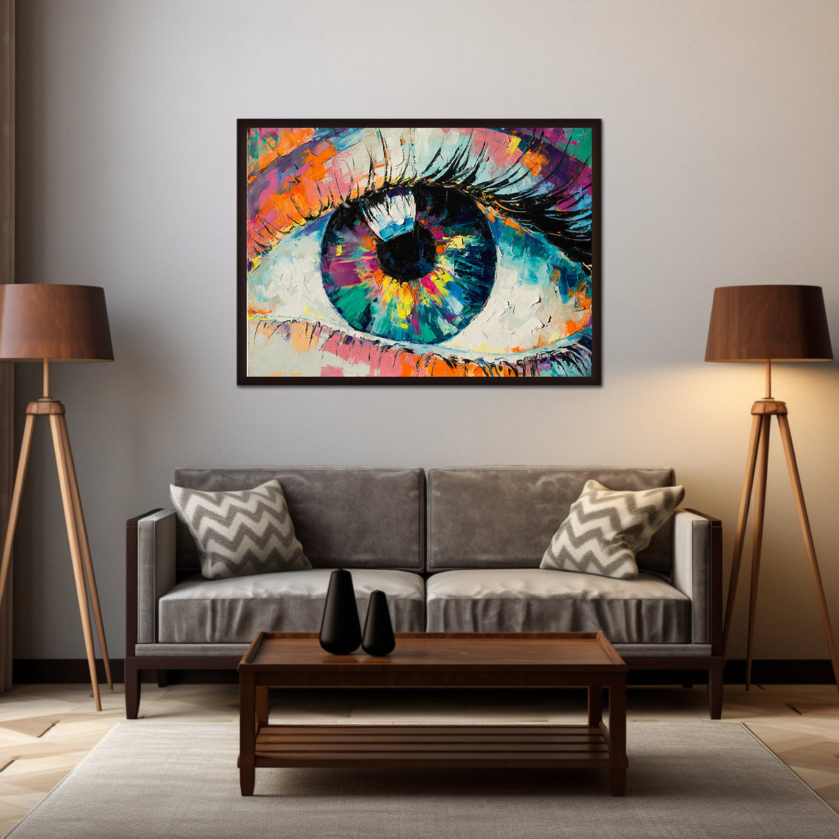 Canvas Painting - Multicolored Eyes
