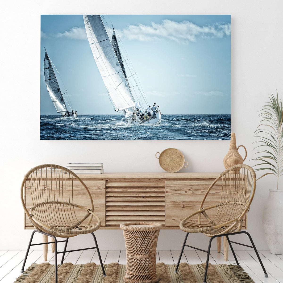 Canvas Painting - Sailboats