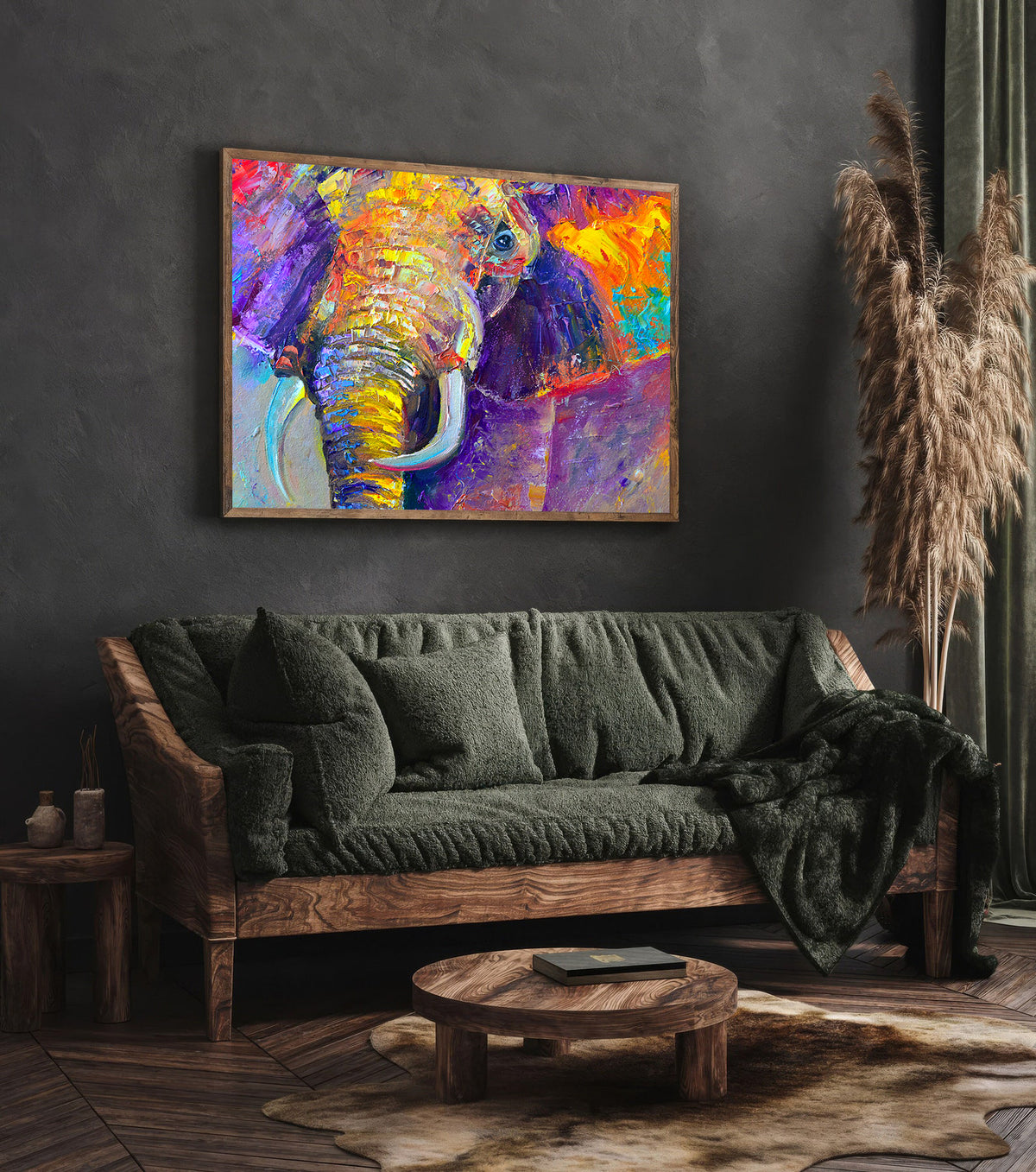 Canvas Painting - Multicolored Elephant