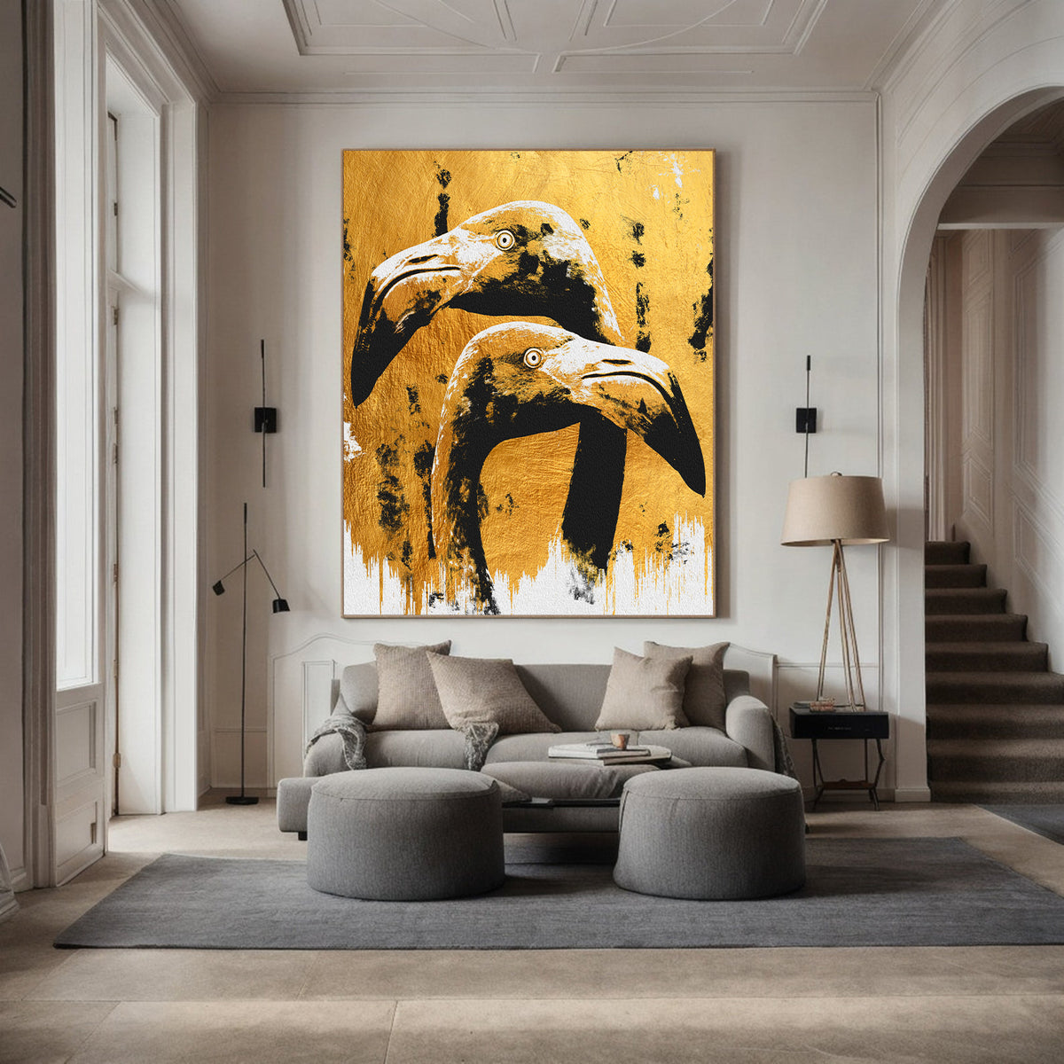 Canvas Painting - Flamingo Modern Art