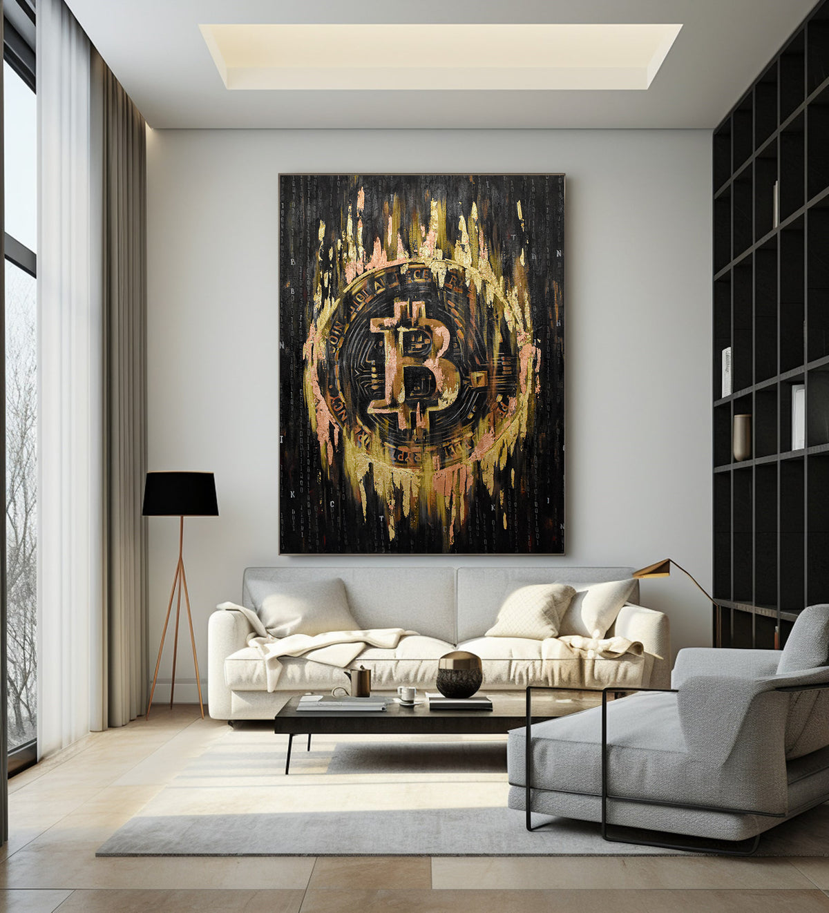Canvas Painting - Bitcoin Gold