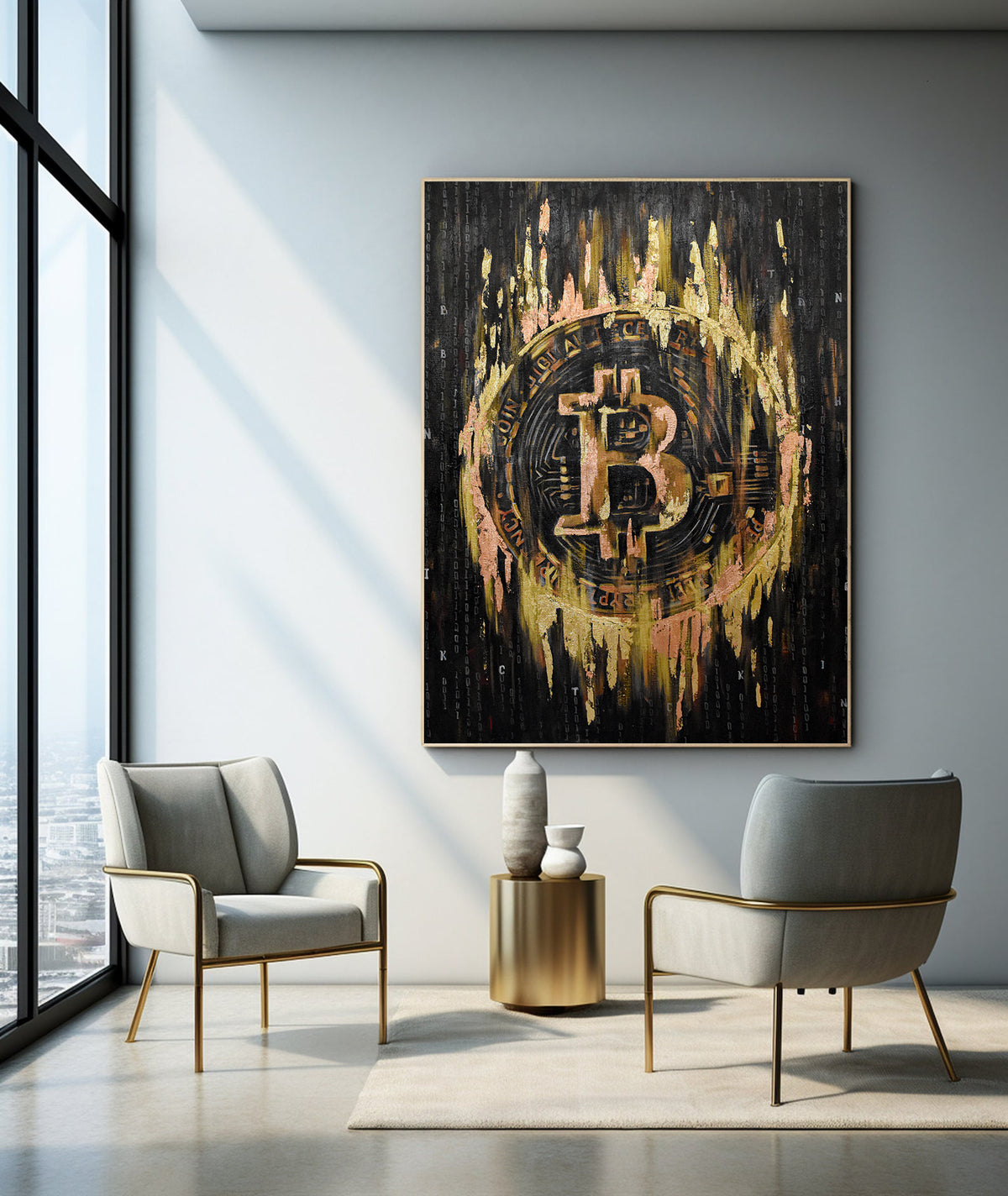 Canvas Painting - Bitcoin Gold