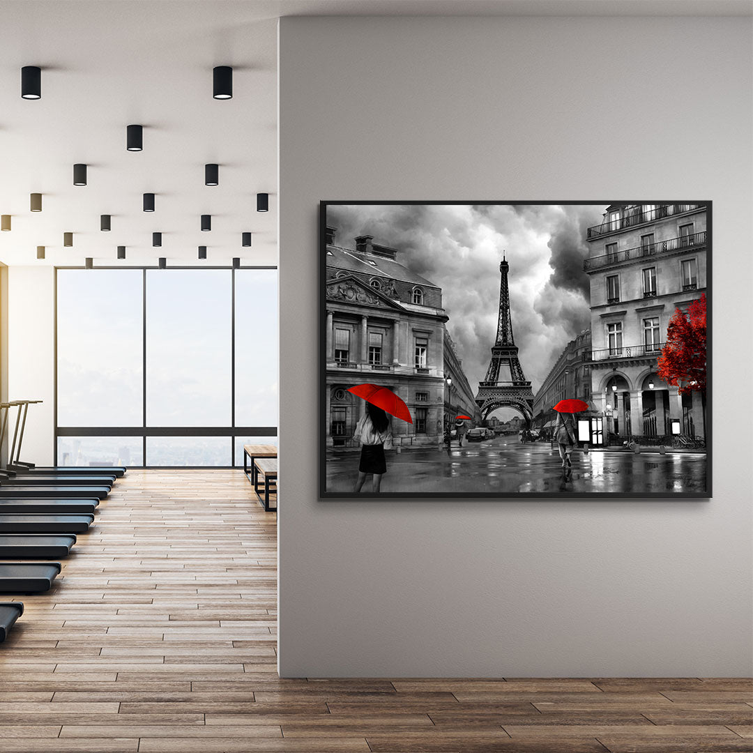 Canvas Painting - Paris Black and White