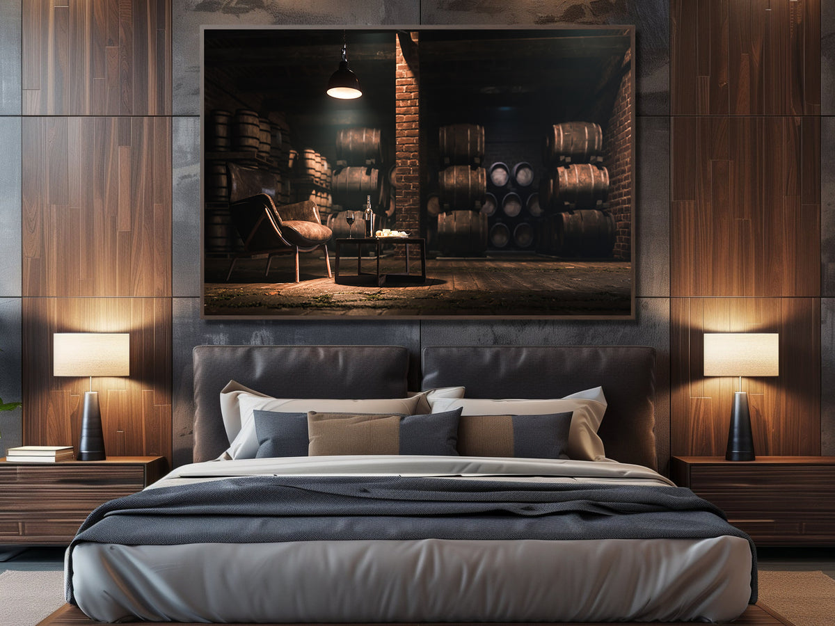 Canvas Painting - Wine Barrels