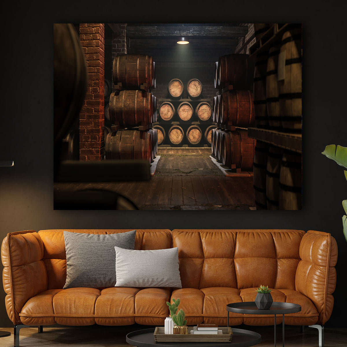 Canvas Painting - Wine Barrels