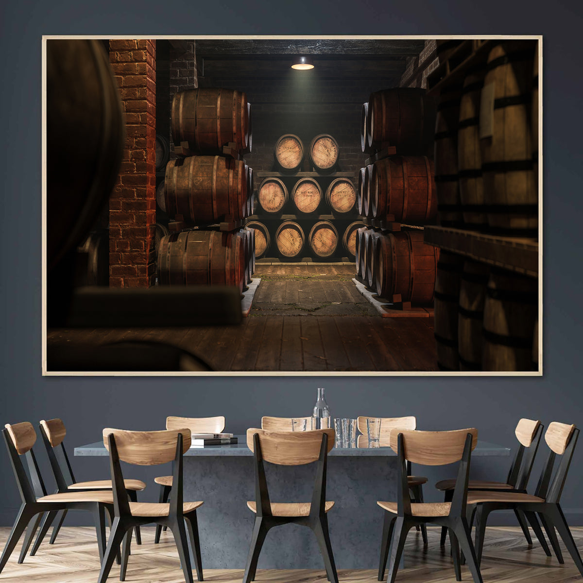 Canvas Painting - Wine Barrels
