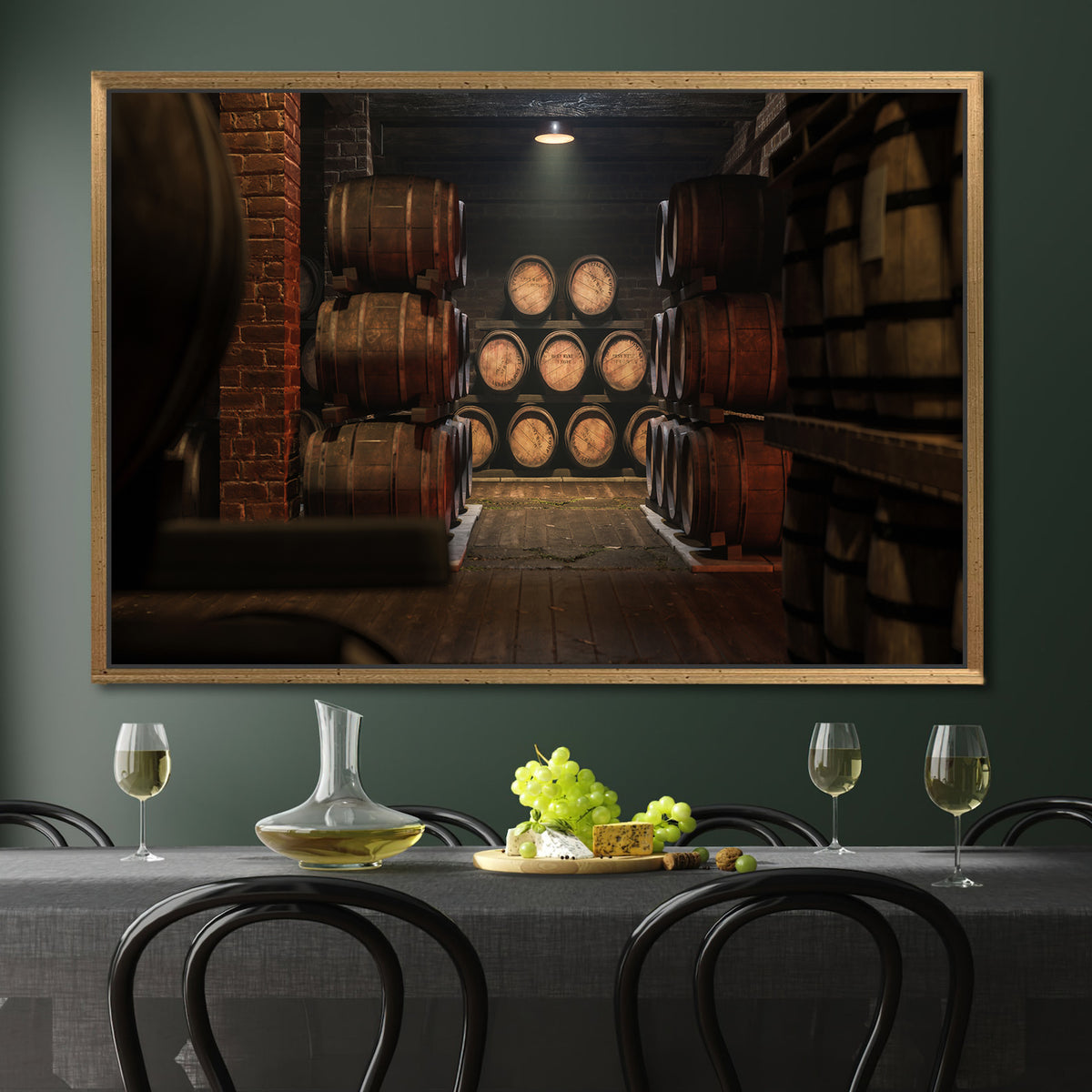 Canvas Painting - Wine Barrels