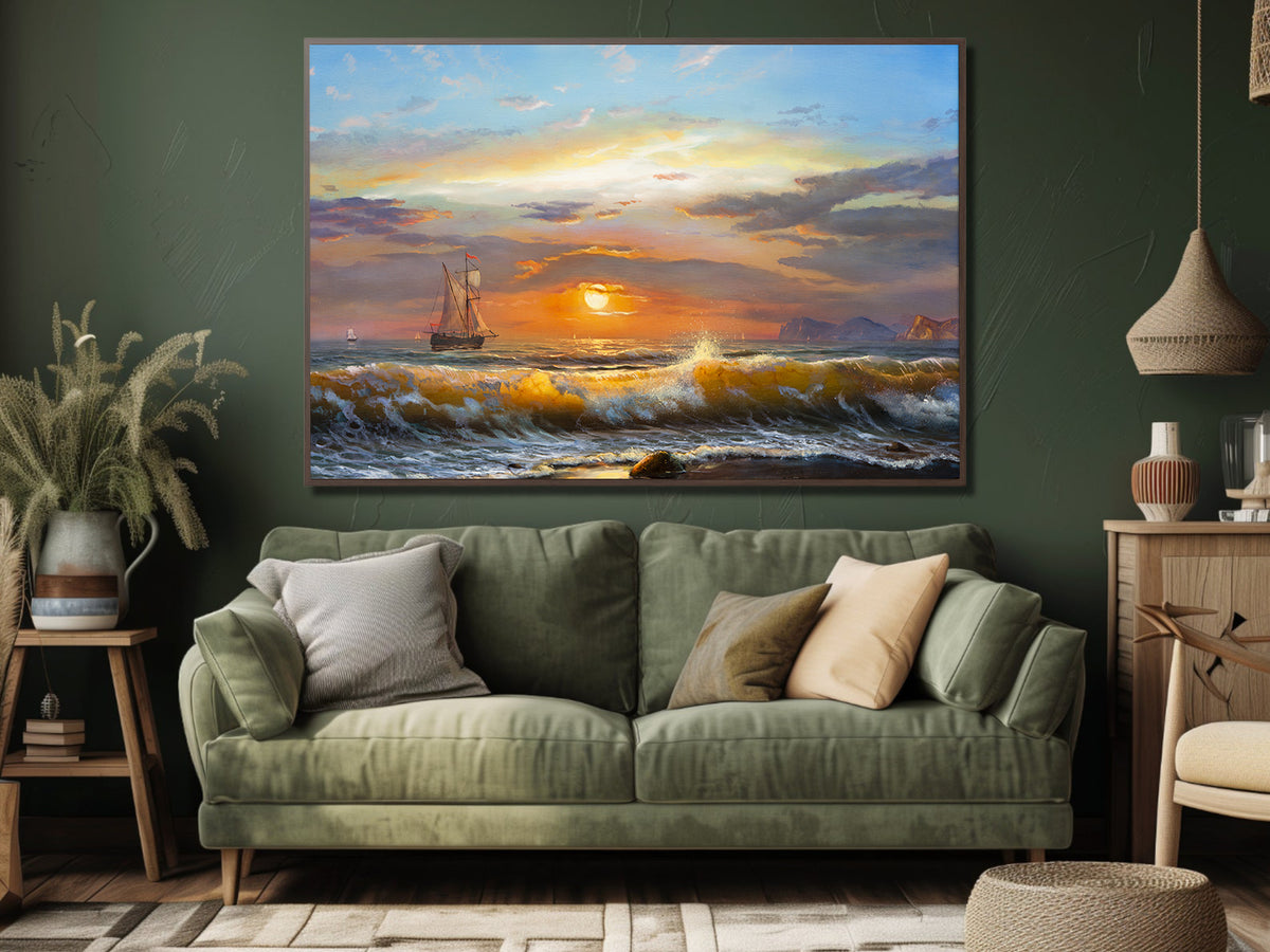 Tablou Canvas - Barcute cu Panze pe Mare