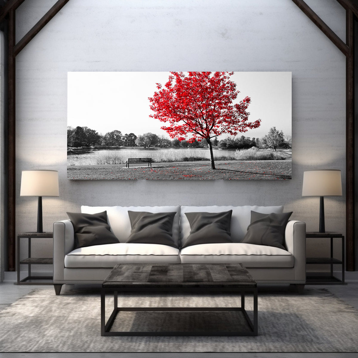 Tablou Canvas - Copac Rosu