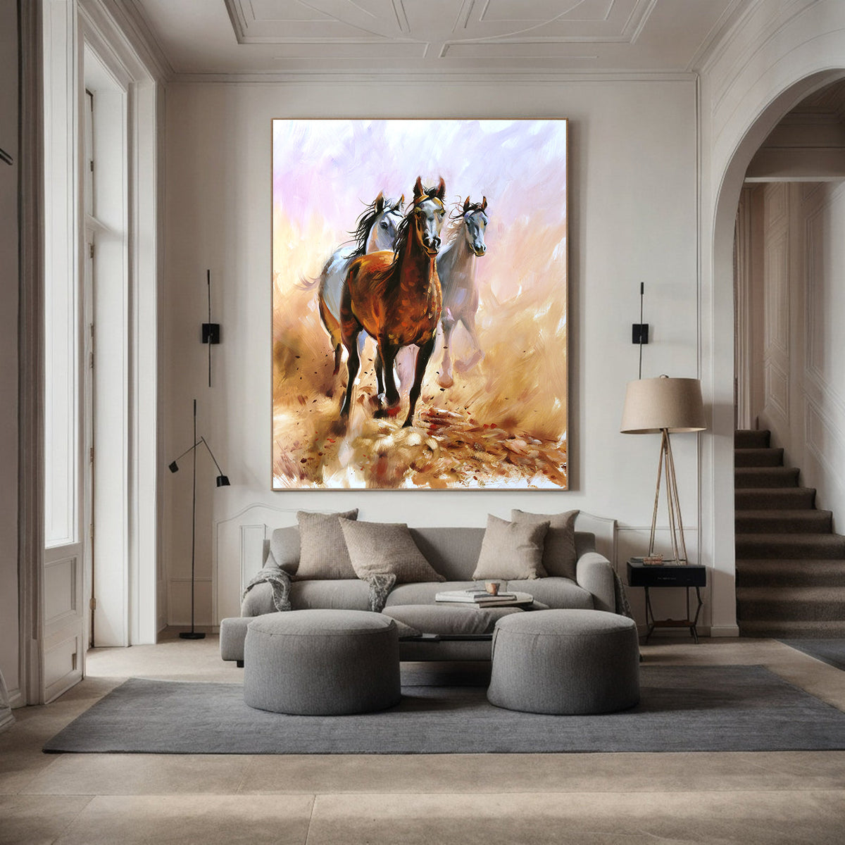 Canvas Painting - Horses Running in Freedom